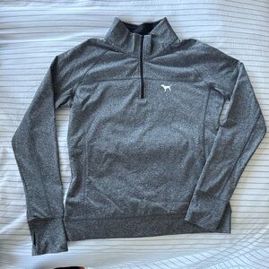 PINK Victoria's Secret Gray Quarter-Zip Sweatshirt